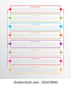 Vector infographic templates for detailed reports from the various process steps.