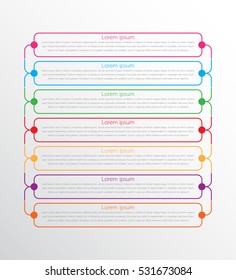 Vector infographic templates for detailed reports from the various process steps.