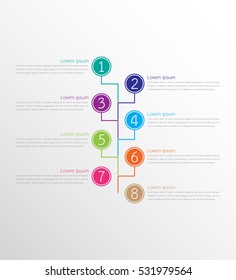 Vector infographic templates for detailed reports from the various process steps.