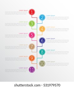 Vector infographic templates for detailed reports from the various process steps.