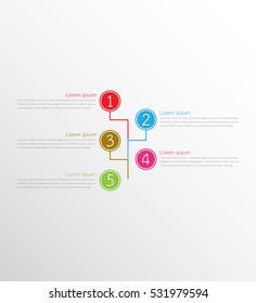 Vector infographic templates for detailed reports from the various process steps.