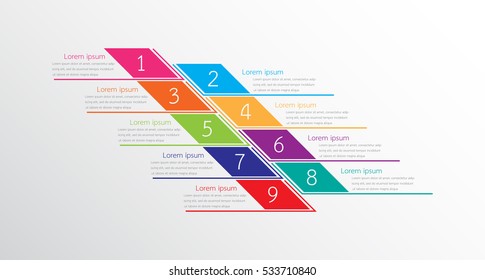 Vector Infographic Templates For Detailed Reports From The Various Process Steps.