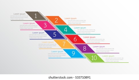 Vector infographic templates for detailed reports from the various process steps.