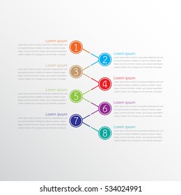 Vector infographic templates for detailed reports from the various process steps.