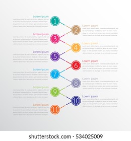 Vector infographic templates for detailed reports from the various process steps.