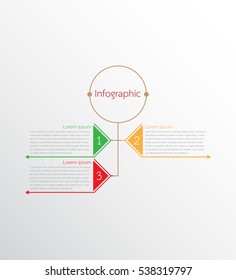 Vector infographic templates for detailed reports from the various process steps.