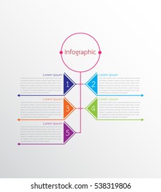 Vector infographic templates for detailed reports from the various process steps.