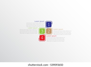 Vector infographic templates for detailed reports from the various process steps.