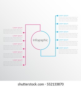 Vector infographic templates for detailed reports from the various process steps.