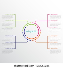 Vector infographic templates for detailed reports from the various process steps.