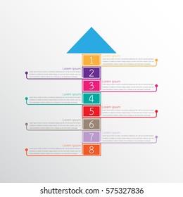 Vector infographic templates for detailed reports from the various process steps.