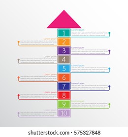 Vector infographic templates for detailed reports from the various process steps.