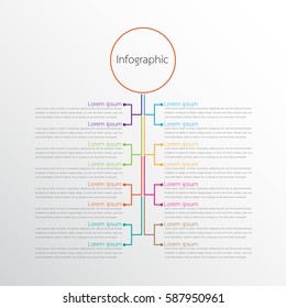 Vector infographic templates for detailed reports from the various process steps.