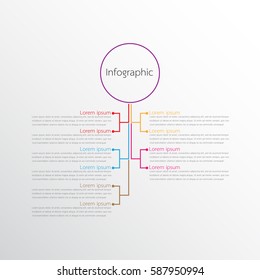 Vector infographic templates for detailed reports from the various process steps.