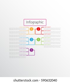 Vector infographic templates for detailed reports from the various process steps.