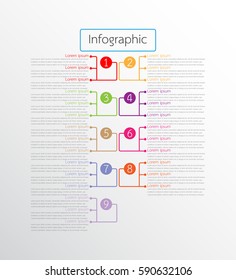 Vector infographic templates for detailed reports from the various process steps.