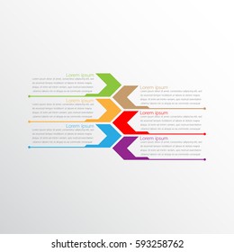 Vector infographic templates for detailed reports from the various process steps.