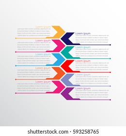 Vector infographic templates for detailed reports from the various process steps.