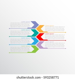 Vector infographic templates for detailed reports from the various process steps.