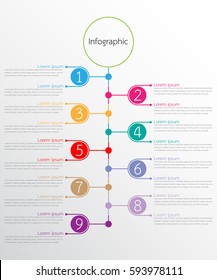 Vector infographic templates for detailed reports from the various process steps.