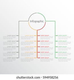 Vector infographic templates for detailed reports from the various process steps.