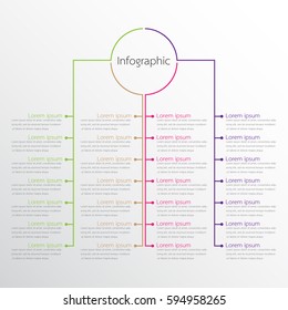 Vector infographic templates for detailed reports from the various process steps.