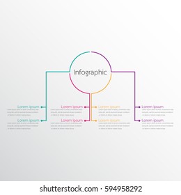 Vector infographic templates for detailed reports from the various process steps.