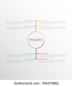 Vector infographic templates for detailed reports from the various process steps.