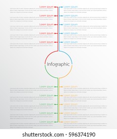 Vector infographic templates for detailed reports from the various process steps.