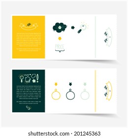 Vector infographic templates with doodled hand drawn elements