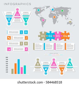 Vector infographic templates for modern creative presentation slides