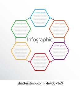 Vector infographic templates for reports in detail.