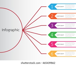 Vector infographic templates for reports in detail.
