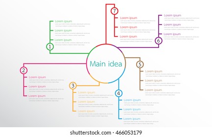 Vector infographic templates for reports in detail.