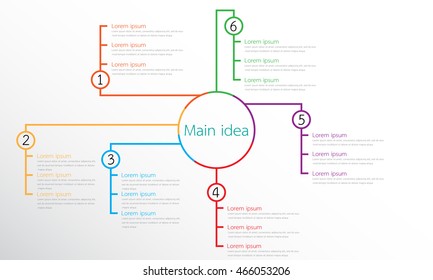 Vector infographic templates for reports in detail.