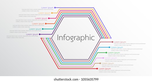 Vector infographic templates used for detailed reports. All 12 topics.