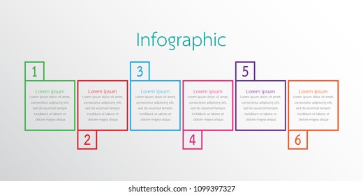 Vector infographic templates used for detailed reports. All 6 topics.