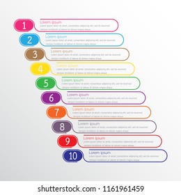 Vector infographic templates used for detailed reports. All 10 topics.