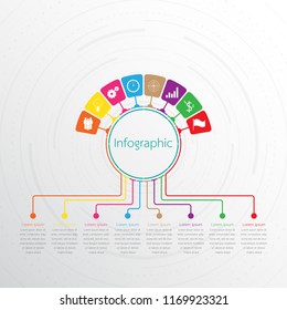 Vector infographic templates used for detailed reports. All 8 topics.