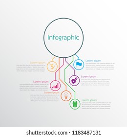Vector infographic templates used for detailed reports. All 6 topics.