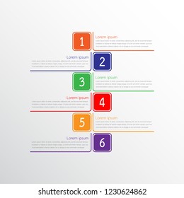 Vector infographic templates used for detailed reports. All 6 topics.