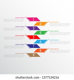 Vector infographic templates used for detailed reports. All 9 topics.