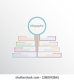Vector infographic templates used for detailed reports. All 8 topics.