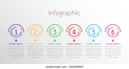 Vector infographic templates used for detailed reports. All 6 topics.