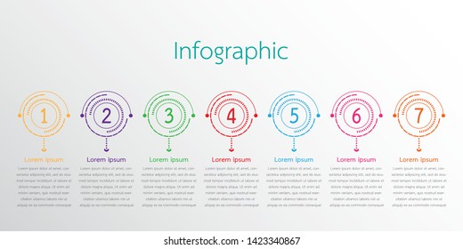 Vector infographic templates used for detailed reports. All 7 topics.