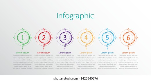 Vector infographic templates used for detailed reports. All 6 topics.