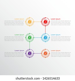 Vector infographic templates used for detailed reports. All 6 topics.