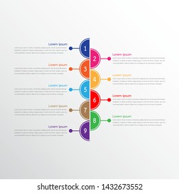 Vector infographic templates used for detailed reports. All 9 topics.