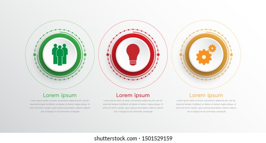 Vector infographic templates used for detailed reports. All 3 topics.