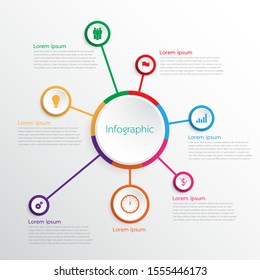 Vector Infographic Templates Used For Detailed Reports. All 7 Topics.